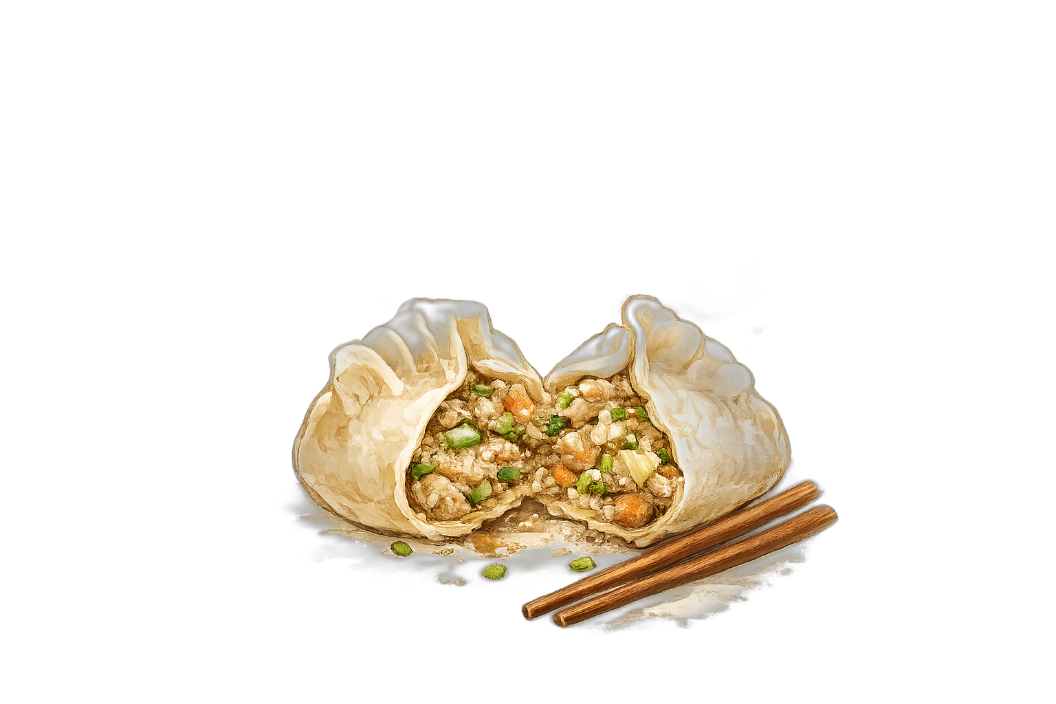 Ravioli ouvert avec sa farce